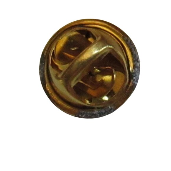 Vtg 70s pin pinback NOS NWOT TINY Goldtone 1" CHRISTIAN JESUS SCRIPT True - Picture 3 of 5